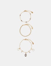 3-Pack Mix Gemstone Chain Bracelets, , large