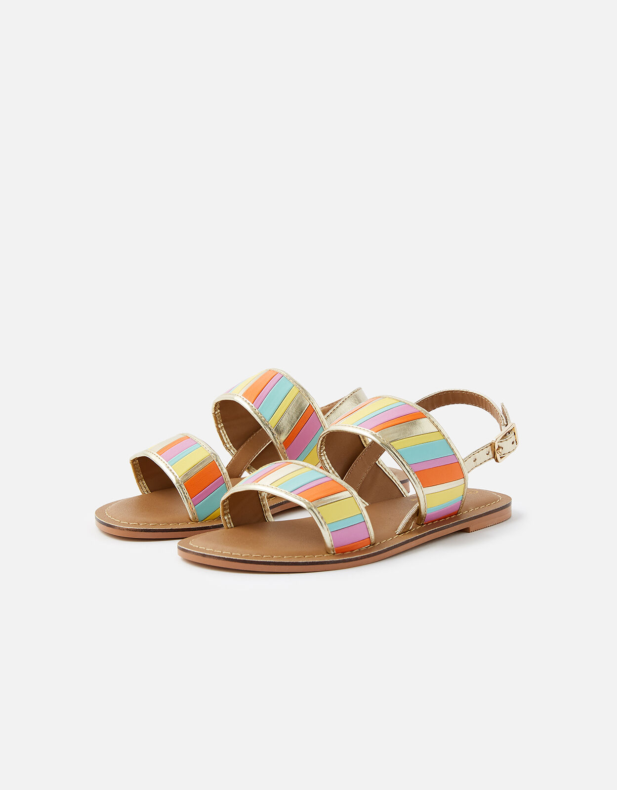 Rainbow Stripe Sandals Multi Girls flip flops Sandals Accessorize Global