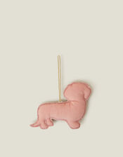 Embroidered Sausage Dog Christmas Tree Decoration, , large