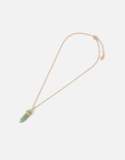 Stone Pendant Necklace, Green (GREEN), large