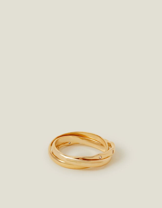 14ct Gold-Plated Russian Band Ring, Gold (GOLD), large