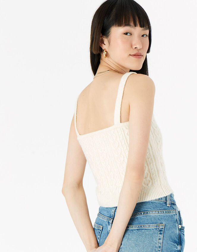 Lounge Knit Vest , Cream (CREAM), large