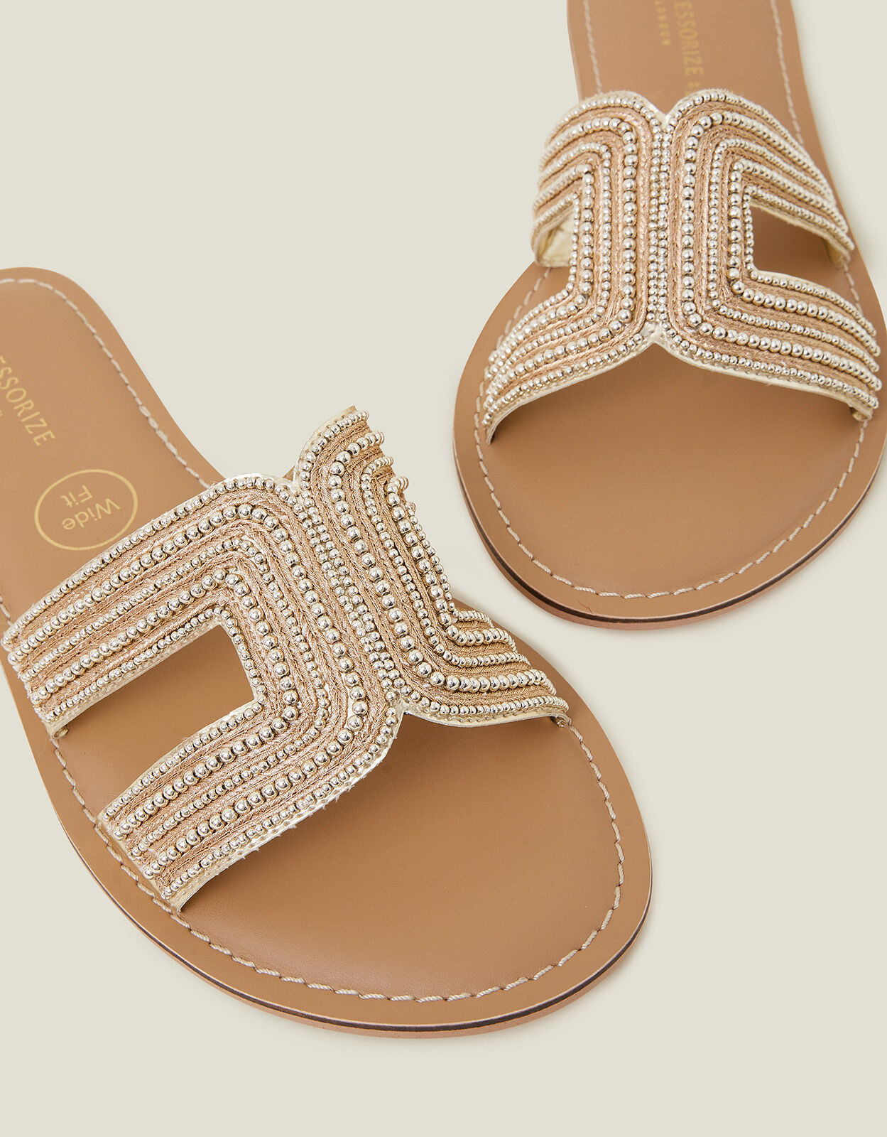 Accessorize gold sandals on sale