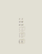 6-Pack Crystal Hoop and Stud Earrings, , large