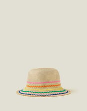 Ric Rac Straw Hat, Natural (NATURAL), large