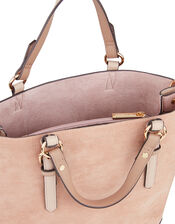 Betty Handheld Bucket Bag, Nude (NUDE), large