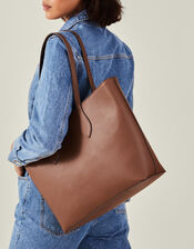 Laptop Tote Bag, Tan (TAN), large