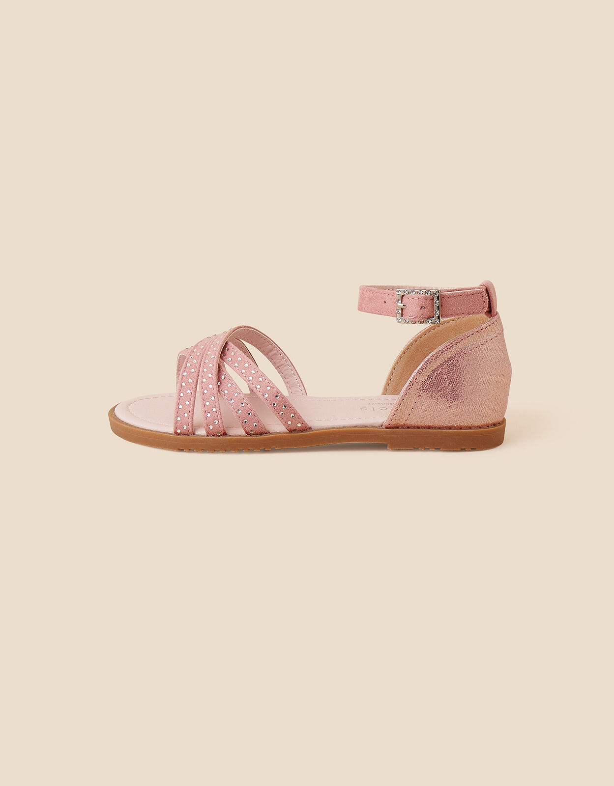 Pink strappy sandals sales