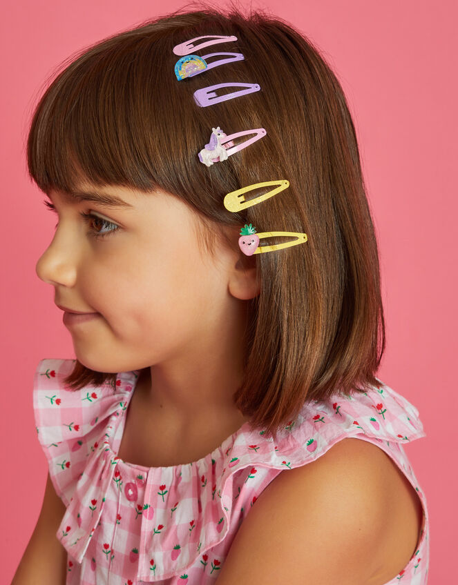 6-Pack Girls Spring Garden Hair Clips, , large