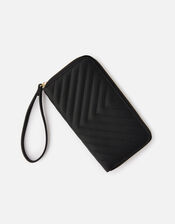 Quilted Phone Purse , Black (BLACK), large