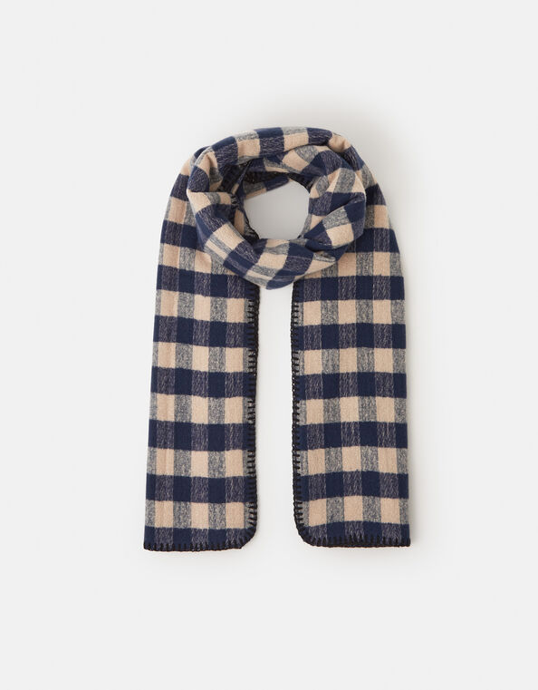 Checkered Blanket Scarf, , large