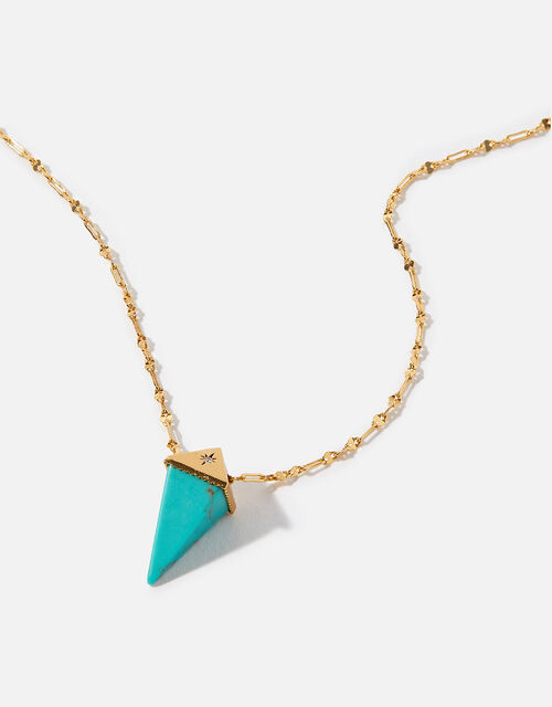 Healing Stones Gold-Plated Necklace - Turquoise, , large
