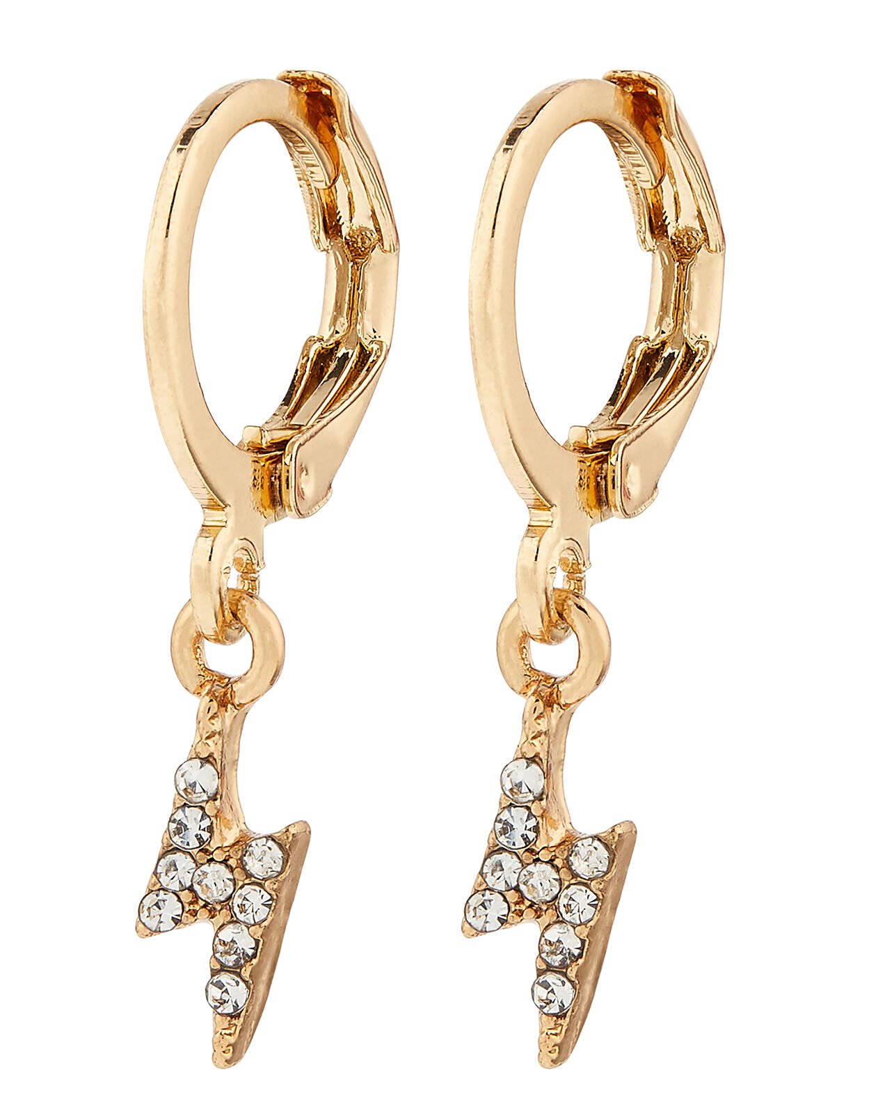 Lightning huggie shop earrings