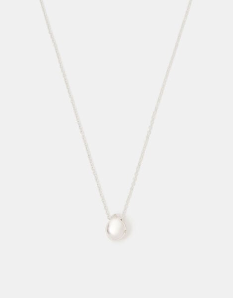 Sterling Silver Molten Pendant Necklace, , large