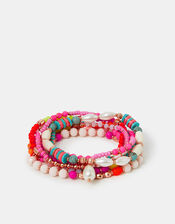 Neon Beaded Stretch Bracelet Multipack, , large