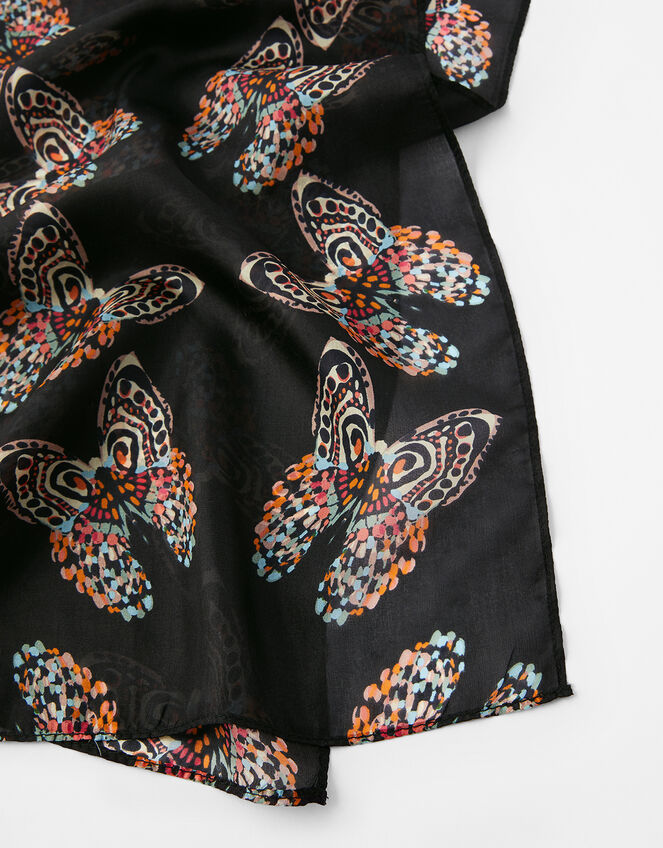 Oversized Butterfly Scarf in Pure Silk, , large