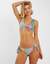 Paisley Print Tie Bikini Bottoms, Multi (BRIGHTS MULTI), large