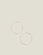 Mid-Size Simple Hoops, Silver (SILVER), large