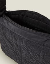 Floral Quilted Shoulder Bag, , large
