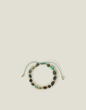 14ct Gold-Plated Stone Beaded Bracelet, , large