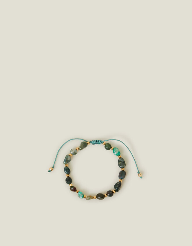 14ct Gold-Plated Stone Beaded Bracelet, , large