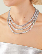 Layered Crystal Necklace, , large
