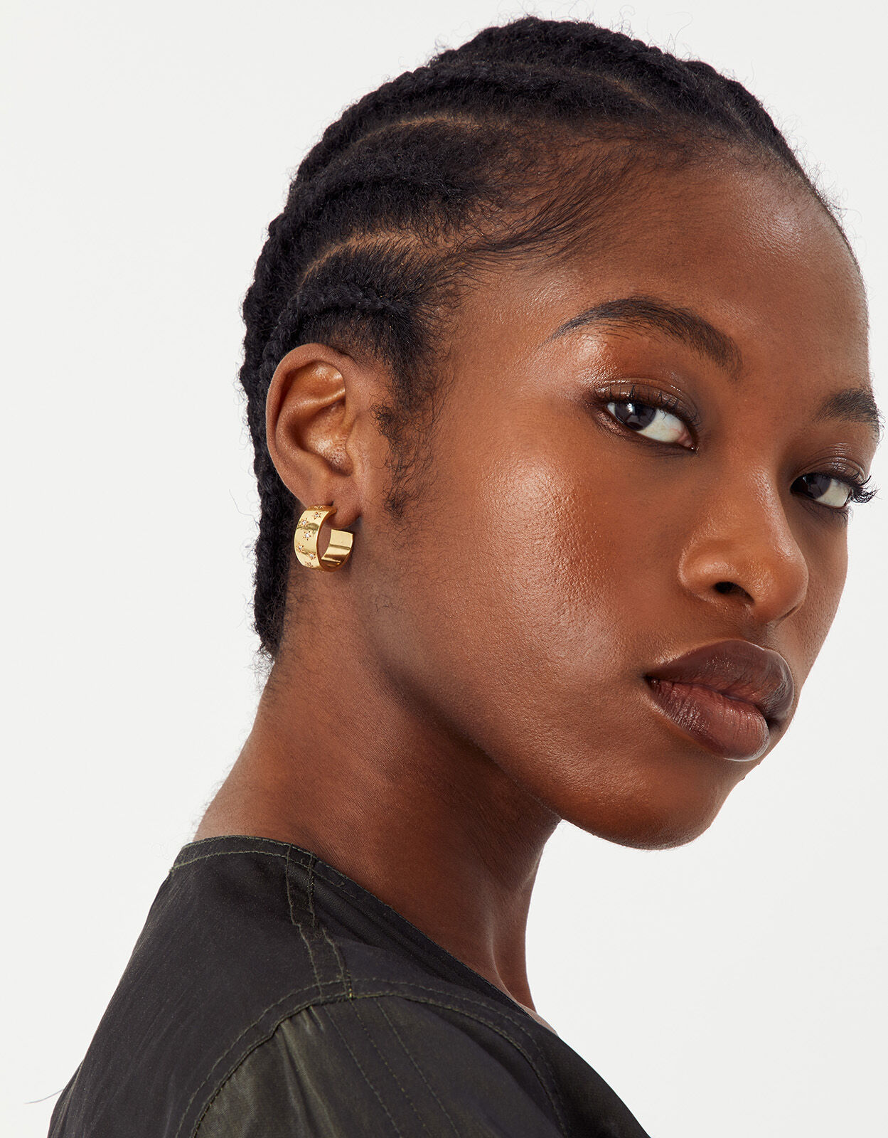 14ct Gold Plated Sparkle Star Earrings