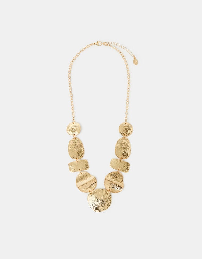 Textured Shape Collar Necklace, , large