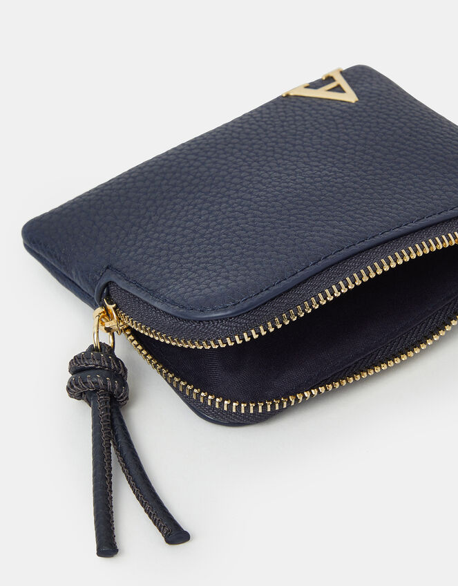 Initial Coin Purse, Blue (NAVY), large