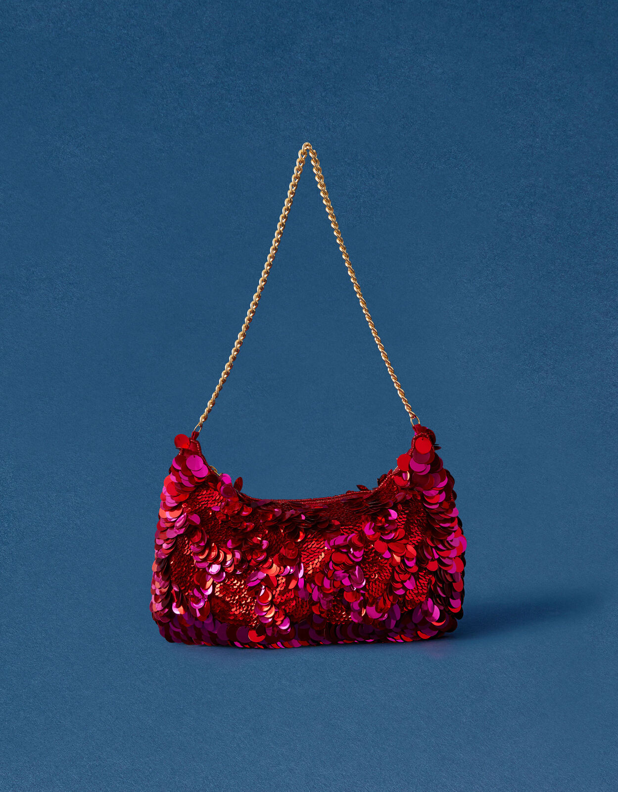Sequin Chain Shoulder Bag