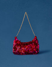 Sequin Chain Shoulder Bag, , large