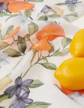 Orange and Lemon Print Scarf, , large
