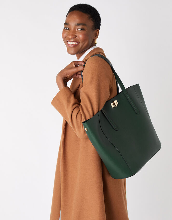 Kayla Curve Tote Bag, Green (GREEN), large