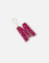 Embellished Initial Hanging Decoration, Pink (FUCHSIA), large
