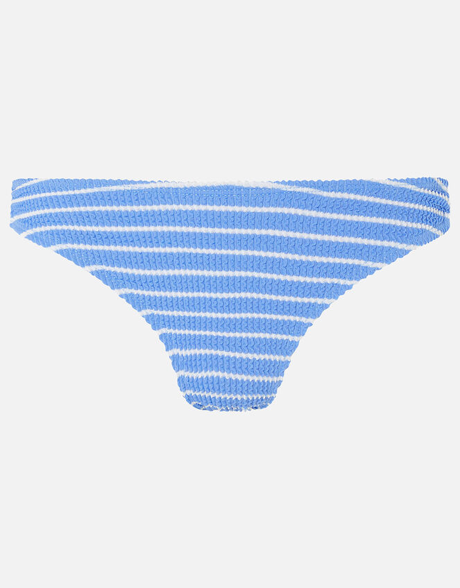 Stripe Textured Bikini Briefs, Blue (BLUE), large