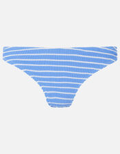Stripe Textured Bikini Briefs, Blue (BLUE), large