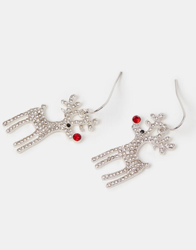 Christmas Reindeer Drop Earrings, , large