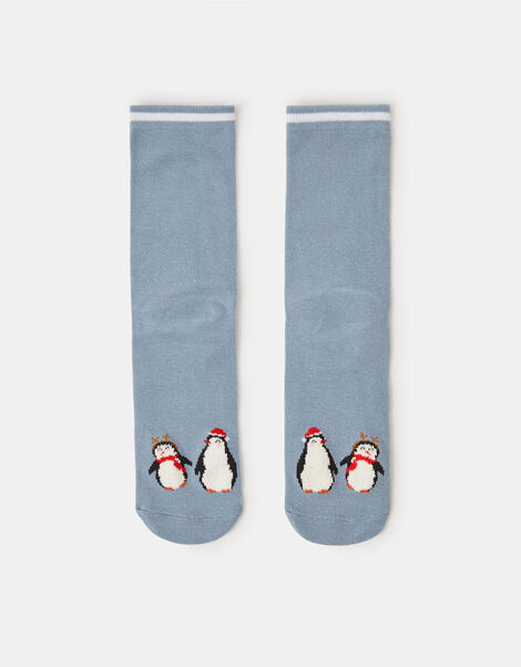 Festive Penguin Socks, , large
