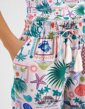Postcard Print Shorts, Ivory (IVORY), large