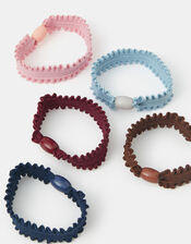 5-Pack Ruffle Hair Bands, , large