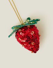 Embellished Strawberry Christmas Tree Decoration, , large