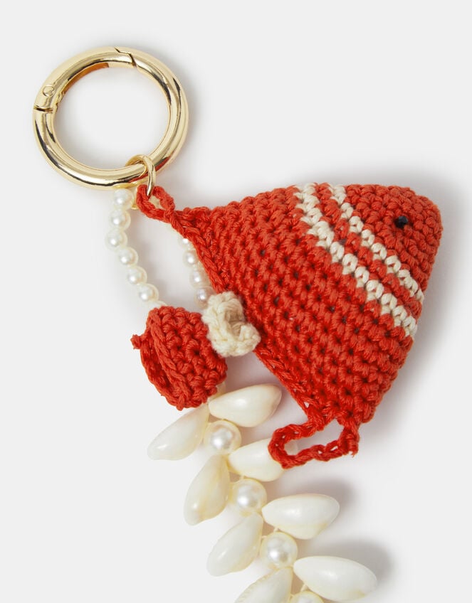 Crochet Fish Bag Charm, , large