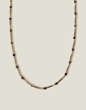 14ct Gold-Plated Stainless Steel Mix Bead Necklace, , large