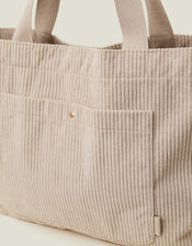 Corduroy Shopper Bag, Cream (CREAM), large