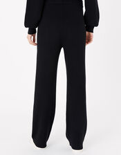 Rib Straight-Leg Lounge Joggers, Black (BLACK), large
