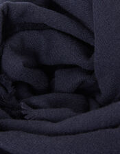 Grace Super-Soft Blanket Scarf, Blue (NAVY), large