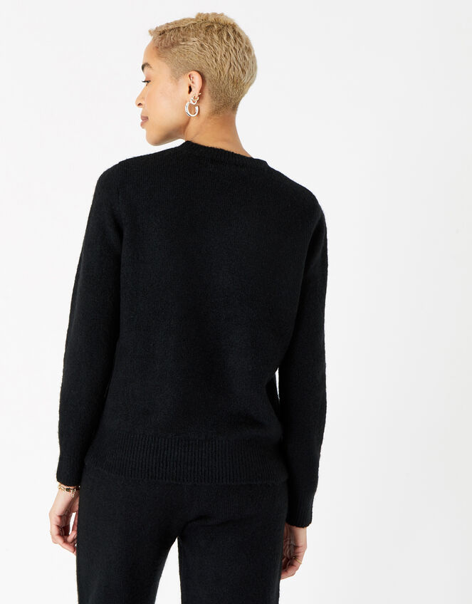 Lounge Smile Jumper, Black (BLACK), large