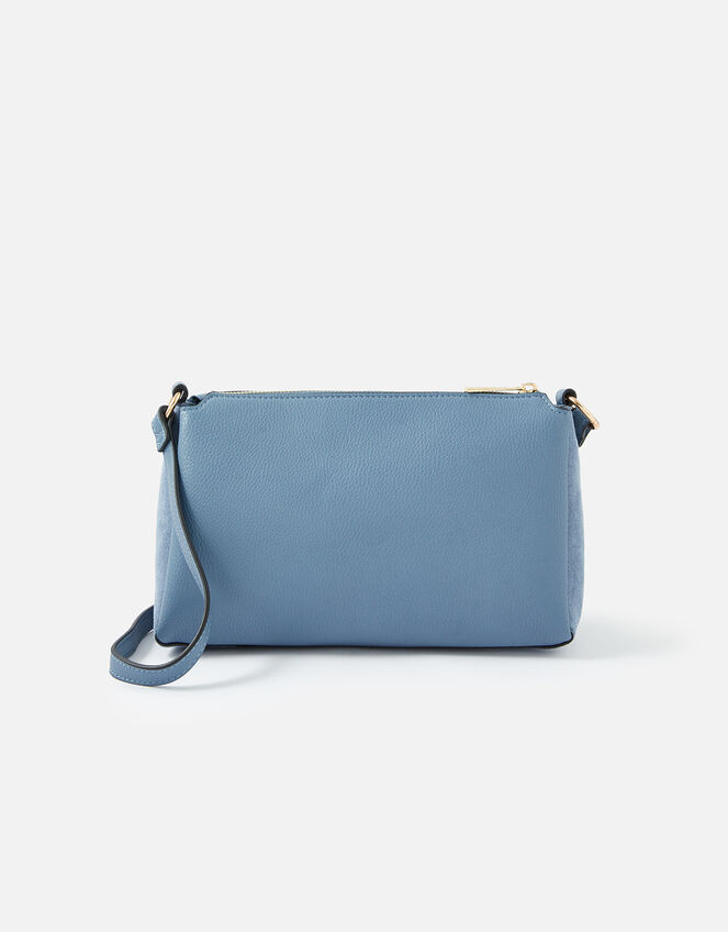 Sofia Suedette Cross-Body Bag, Blue (BLUE), large