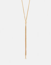 Slinky Lariat Necklace, Gold (GOLD), large