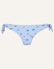 Funshine Print Bunny Tie Bikini Bottoms, Blue (LIGHT BLUE), large